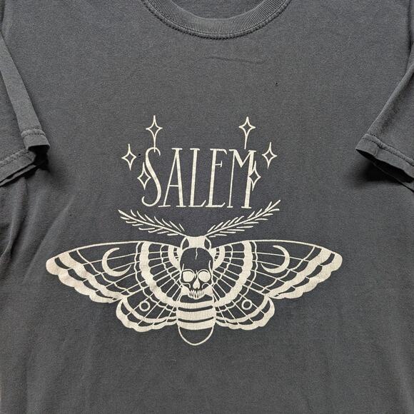 Y2K Salem Massachusetts Death-Head Moth skull t shirt - Picture 3 of 6